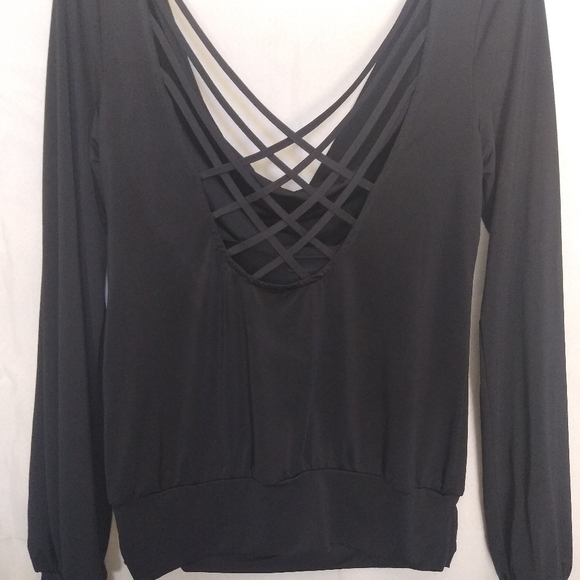 Frederick's of Hollywood black Long Sleeve Blouse - Picture 2 of 12